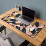 Blush Pink Gold Boho Leaves Trendy Collection Desk Mat<br><div class="desc">Blush Pink Gold Boho Leaves Trendy Collection Desk Mat - Customised Product - (Type BOKI412 in the site search (browser) to see the offer of all my creations. Thanks. ) - See my other products and collections, choose a gift for you and your dear ones. Thanks for buying in my...</div>