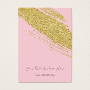 Blush Pink Gold Brush Earring Display Cards