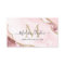 Blush Pink Gold Chic Glitter Marble Agate Monogram