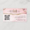 Blush Pink Gold Custom Logo QR Code Agate Monogram