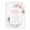 Blush Pink Gold Floral 100th Birthday Party