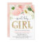 Blush pink gold Floral Girl baby shower