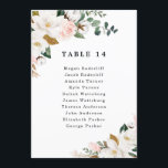 Blush Pink Gold Floral Wedding Seating Chart Cards<br><div class="desc">You will need to create a new card for each table then add to your cart -- repeat. Hang these cards with wire, twine, etc. Designs features elegant magnolia, peony rose, eucalyptus, greenery and other watercolor elements in white, blush pink or pink peach and more. The greenery features shades of...</div>