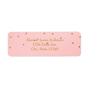Blush Pink Gold Foil Elegant Invitation Labels