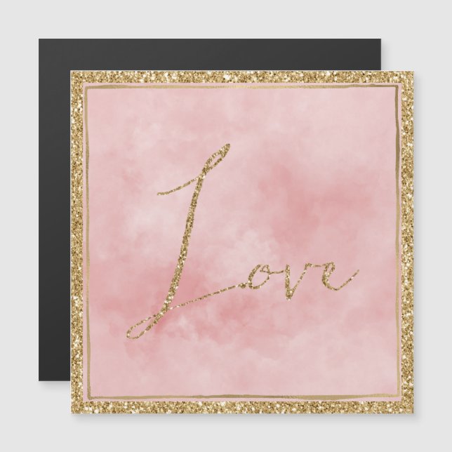 Blush Pink Gold Glitter Love (Front/Back)