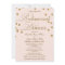 blush pink gold glitter rehearsal dinner invites