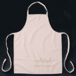 Blush Pink Gold Hair Stylist Makeup Artist Salon Apron<br><div class="desc">Modern Blush Pink Gold Hair Stylist Makeup Artist Salon Apron.</div>