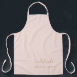 Blush Pink Gold Hair Stylist Makeup Artist Salon Apron<br><div class="desc">Modern Blush Pink Gold Hair Stylist Makeup Artist Salon Apron.</div>
