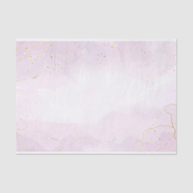 Blush Pink Gold Marble Modern Stylish Chic Custom Tissue Paper (Front)