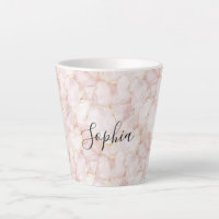 Blush Pink Gold Rose Petals Floral