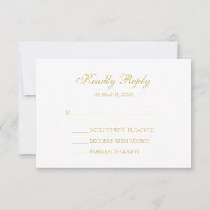 Blush Pink & Gold Script RSVP Cards