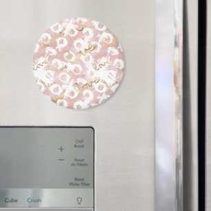 Blush Pink Gold White XOXO Love Magnet
