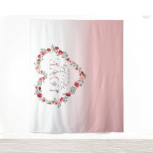 Blush Pink Gradient Selfie Love Backdrop Wedding