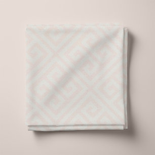 Blush Pink Greek Key Pattern Fabric