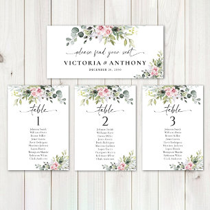 Blush Pink Greenery Wedding Head Table Sign