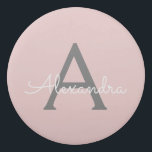 Blush Pink Grey Modern Script Girly Monogram Name Eraser<br><div class="desc">Blush Pink and Grey Simple Script Monogram Name Eraser. This makes the perfect graduation,  birthday,  wedding,  bridal shower,  anniversary,  baby shower or bachelorette party gift for someone that loves glam luxury and chic styles.</div>