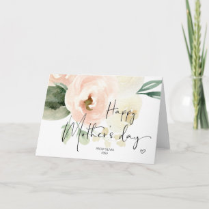 Blush Pink Happy Mother's Day Gift From Daughter Card