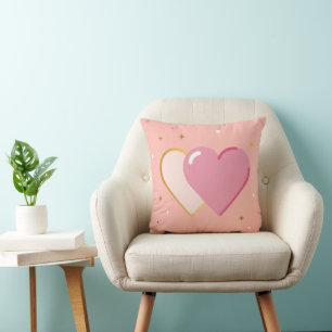Blush Pink Heart Cushion