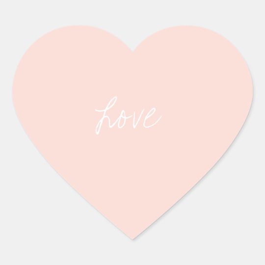 Blush Pink Heart Stickers | Zazzle.com.au