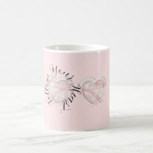 Blush Pink Heart Sunglasses Quote Coffee Mug