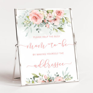 Blush pink help the Busy Mum  Address an Envelope Poster