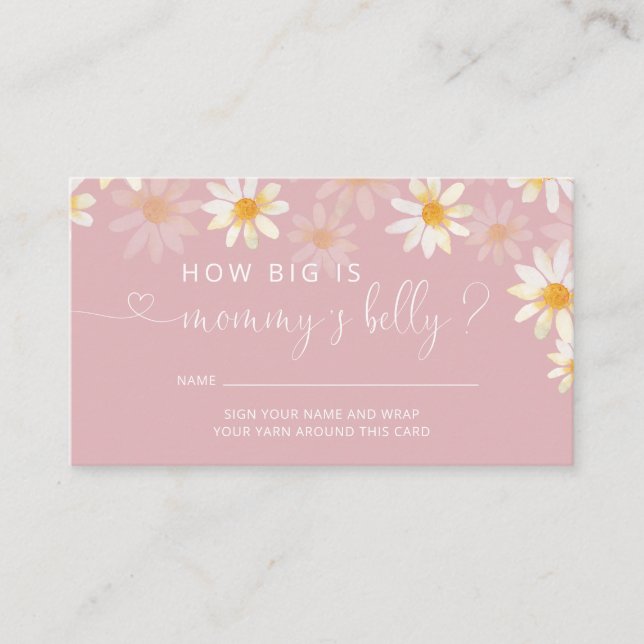 Blush pink How Big is Mummy's Belly Enclosure Card (Front)