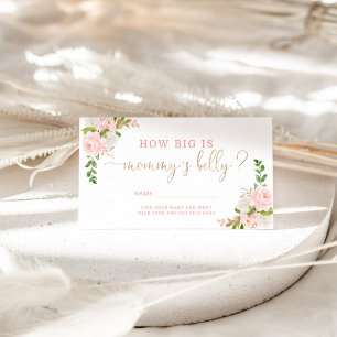 Blush pink how big is mummy's belly enclosure card