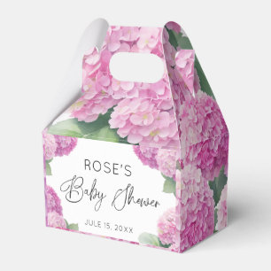 Blush Pink Hydrangea Its a Girl Baby Shower Favour Box