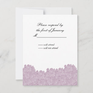 Blush Pink Hydrangea Reply Card