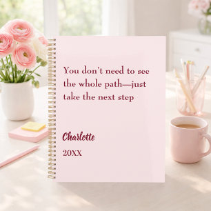 Blush pink inspirational goal quote 2026 planner