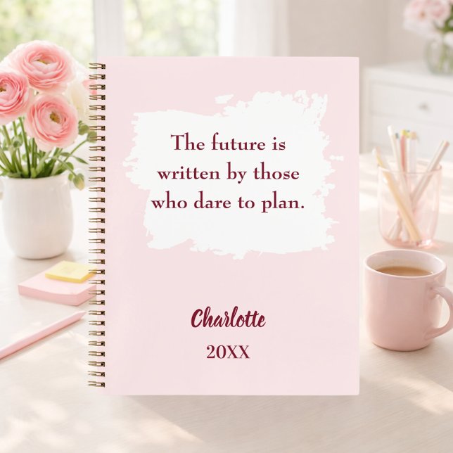 Blush pink inspirational quote writing notebook (Creator Uploaded)