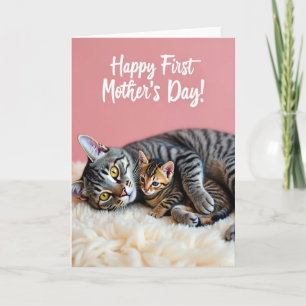 Blush Pink Kitten Pattern Card