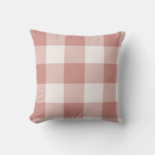 Blush Pink Large Buffalo Plaid Gingham Cushion