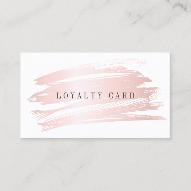Blush Pink Lashes Brow Makeup Artist Loyalty Card (Front)
