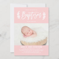 Blush Pink Laurel Wreath Photo Baptism