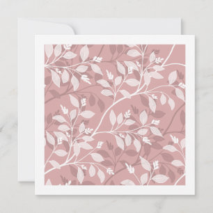 Blush Pink Leaves Elegant Botanical Card