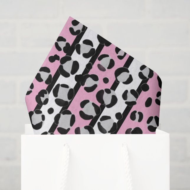 Blush Pink Leopard Print Bold Tissue Paper (Gift Bag)