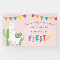 Blush Pink Llama Fun Cactus Birthday Party Welcome