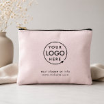 Blush Pink | Logo Business Professional Accessory Pouch<br><div class="desc">A simple blush pink custom business template in a modern minimalist style which can be easily updated with your company logo and company slogan or info. If you need any help personalising this product,  please contact me using the message button below and I'll be happy to help.</div>