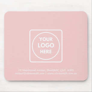 Blush Pink Logo Business Promo mouse pad