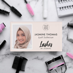 Blush Pink Logo Photo Lash Technician Name Tag