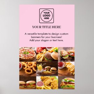 Blush Pink Logo Photo Promotional Branding Poster