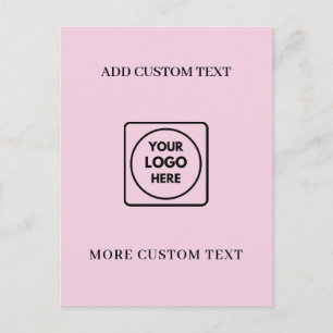 Blush Pink Logo Promo Biz Pro Note Card