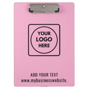 Blush Pink Logo Text Business clipboard
