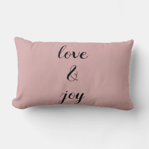 Blush Pink Love and Joy Lumbar Cushion