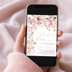 Blush Pink Love is in Bloom Floral Bridal Shower Invitation
