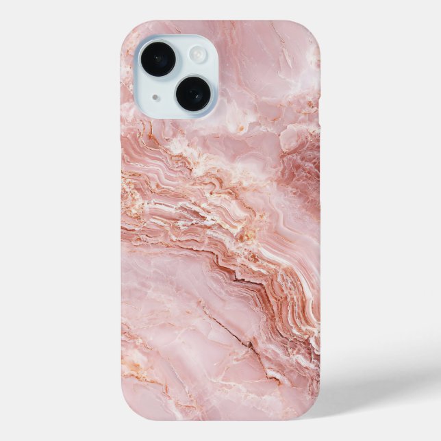 Blush Pink Marble Case with Intricate Veining (Back)