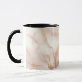 Blush Pink Marble Mug with Gold Veins