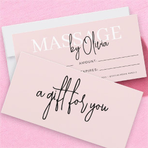 Blush Pink Massage Spa Logo Gift Certificates