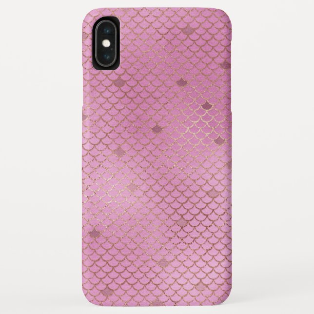 Blush Pink Mermaid Scales Pattern Case-Mate iPhone Case (Back)